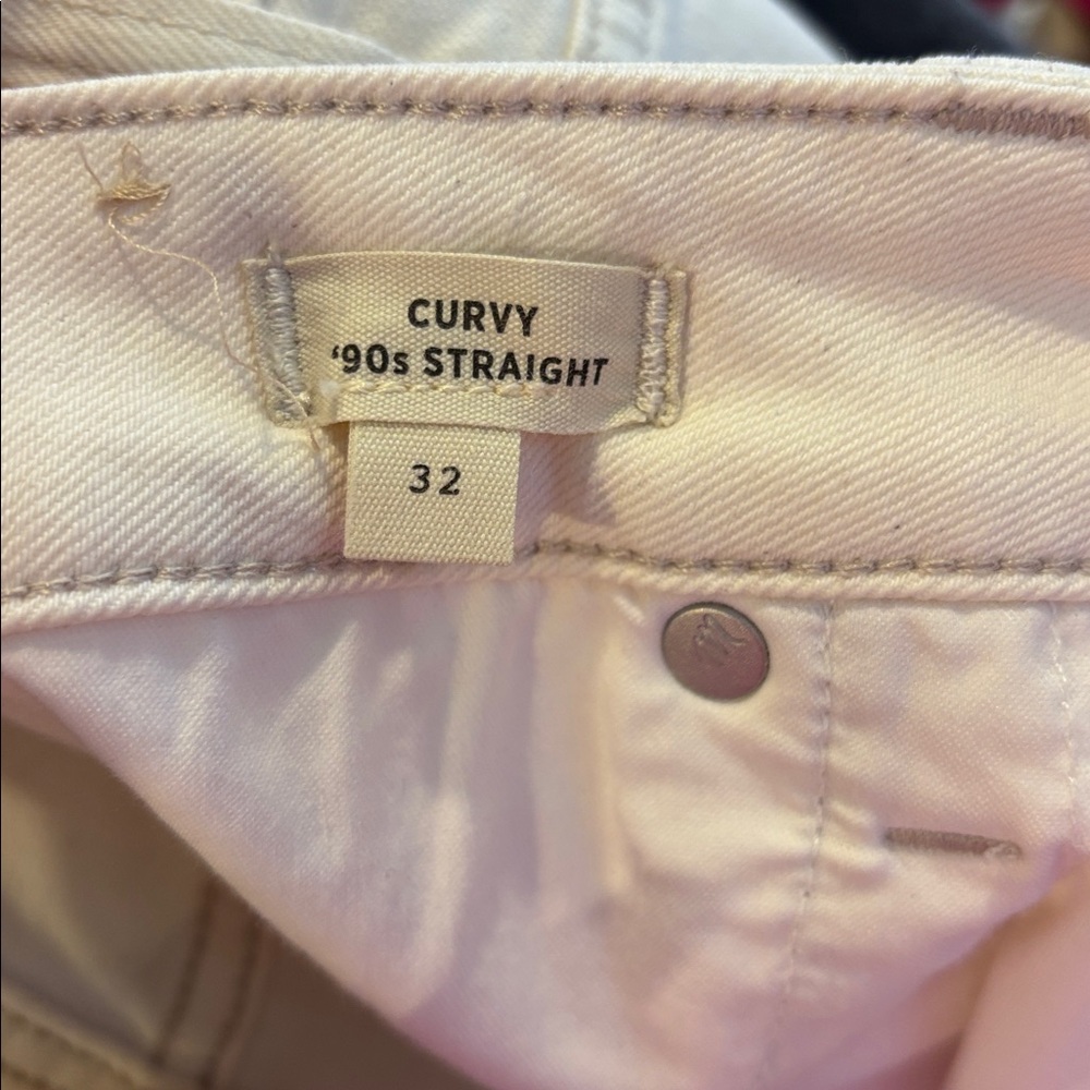 Madewell Curvy 90s Straight Waist 32 raw edge hem Crop - Picture 7 of 14